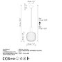 Opviq Asker - 15187 Lámpara de araña de metal y vidrio Negro